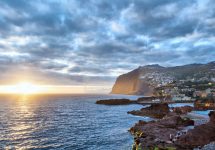 Sunset over Cabo Girao cliff, Madeira